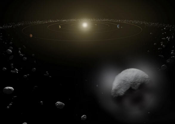 Ceres-vodnou parou atmosféry, ilustrácie